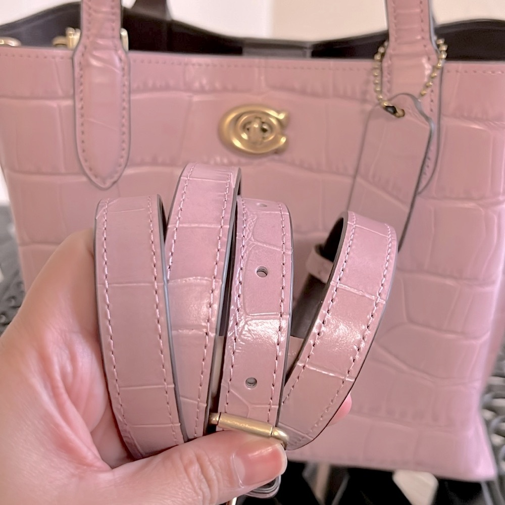 Coach Willow Tote 24 Crocodile Embossed Leather Bag - Picture 10 of 13